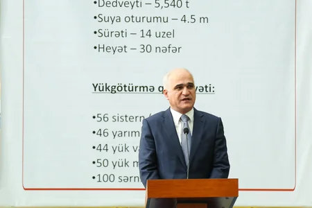 Bakıda iki gəmi-bərənin ilk polad lövhələrinin kəsimi həyata keçirilib