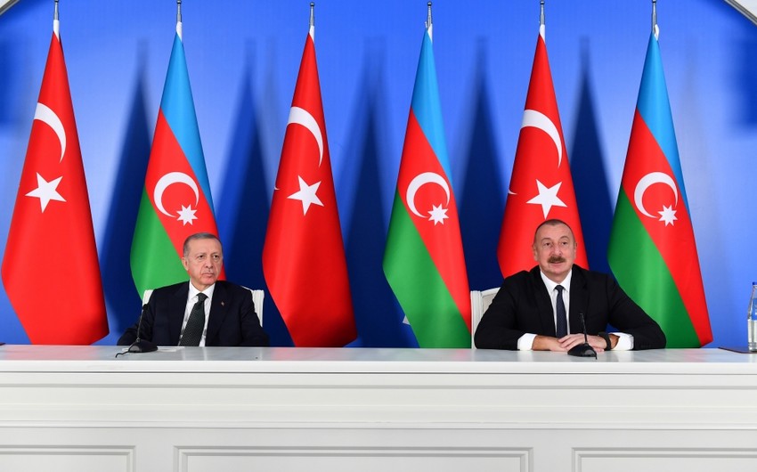 Azərbaycan və Türkiyə prezidentləri Cəbrayılda mətbuata birgə bəyanatlarla çıxış ediblər - YENİLƏNİB