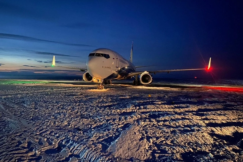 Plane skids off runway at Norilsk airport