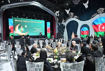 Leyla Aliyeva and Arzu Aliyeva attend Iftar ceremony with mothers of martyrs
