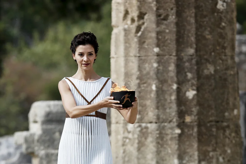 2018-ci il Pxençxan Qış Olimpiya Oyunlarının məşəlinin yandırılma mərasimi keçirilib