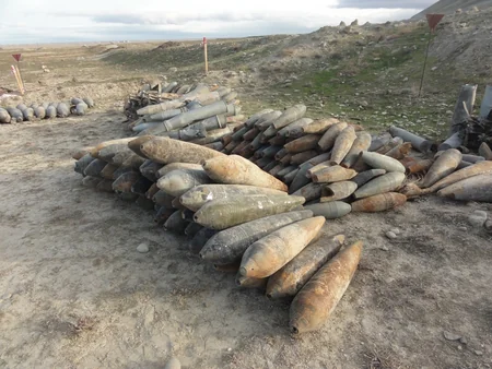 Xızıda 183 ədəd partlamamış hərbi sursat aşkar edilib