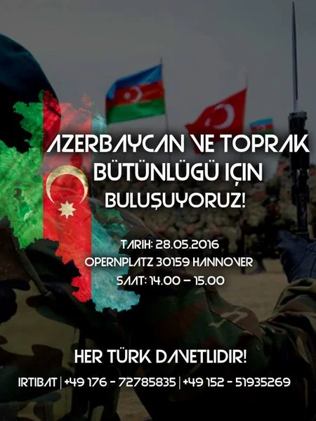​Almaniyada yaşayan azərbaycanlılar mitinq keçirib