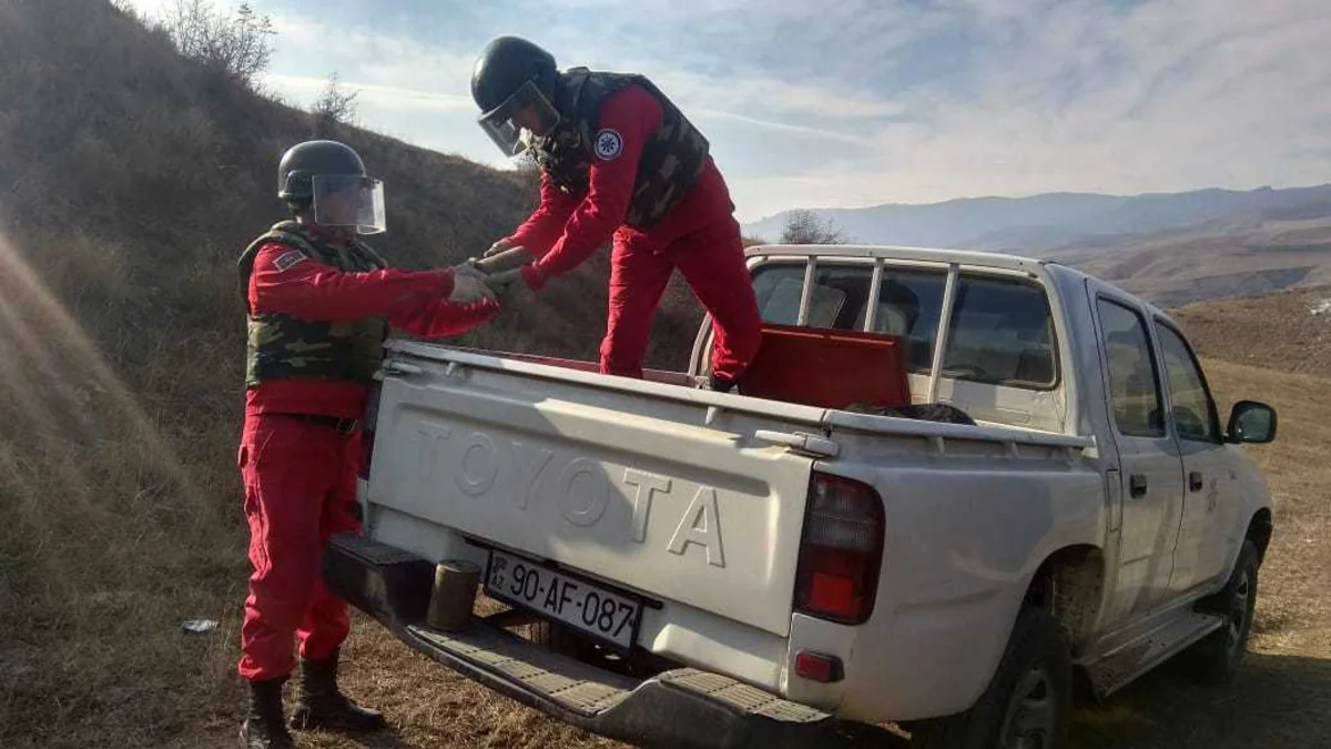 Qazaxda top mərmisi və piyada əleyhinə mina aşkarlanıb