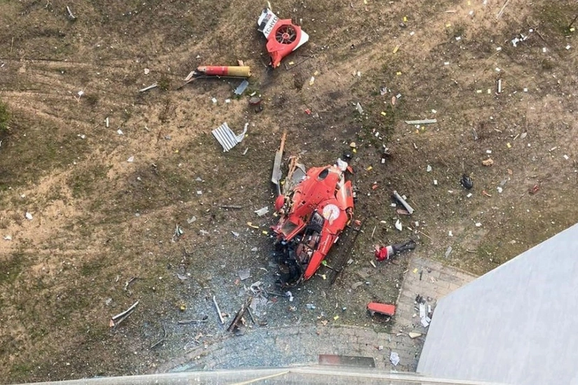 Türkiyədə helikopter xəstəxana binasına çırpılıb, ölənlər var - YENİLƏNİB