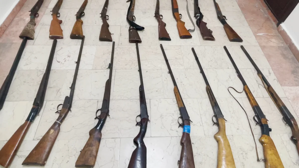 Şəmkirdə qanunsuz saxlanılan yivli silahlar polisə təhvil verilib