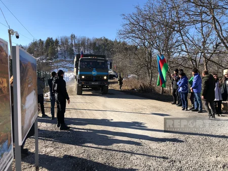 Сегодня по дороге Ханкенди-Лачын беспрепятственно проехали 54 автомобиля миротворцев