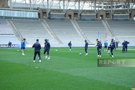 Azərbaycan millisinin Tofiq Bəhramov adına Respublika stadionunda açıq məşqi keçirilib