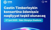 AYNA Castin Timberleykin konsertinə ödənişsiz avtobuslar təşkil edəcək