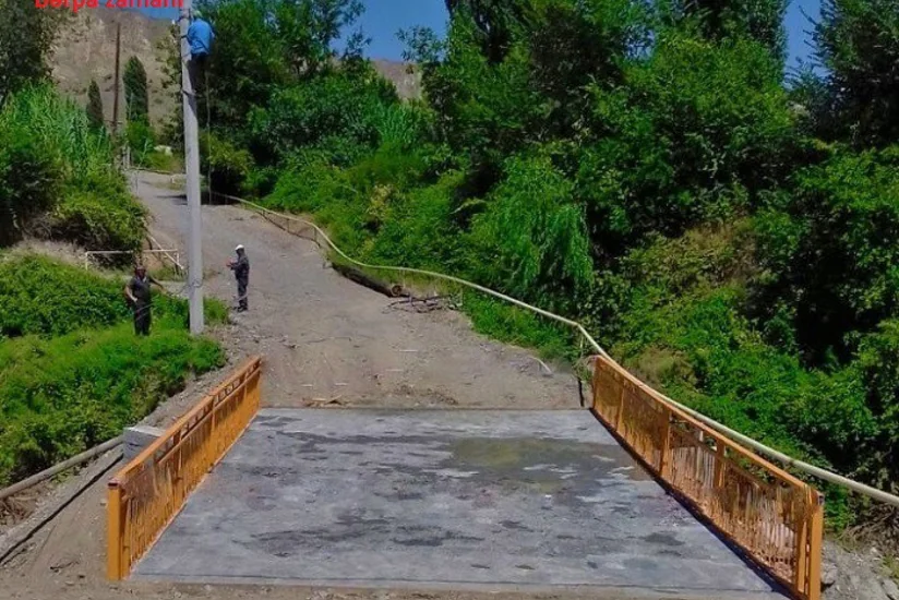 ​Göyçayda sel sularının dağıtdığı körpü bərpa edilib