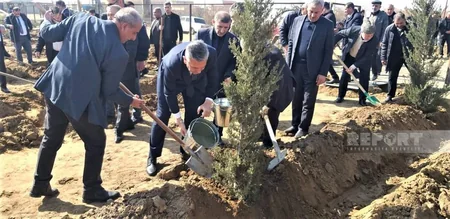 Biləsuvarın Əsgərabad kəndində “Heydər Əliyev adına park” salınıb