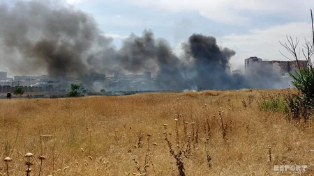 Bakıda daha bir yanğın olub - FOTO