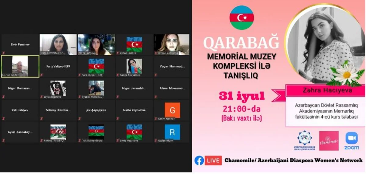“Azərbaycan Diaspor Qadınları Şəbəkəsi” layihəsi çərçivəsində videokonfrans keçirilib