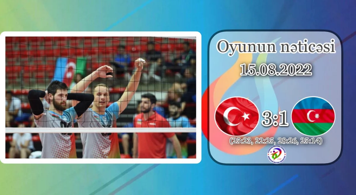 İslamiada: Azərbaycanın kişi voleybol millisi Türkiyəyə uduzaraq medalsız qalıb