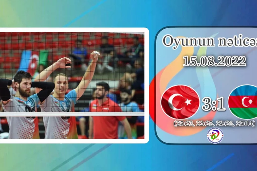 İslamiada: Azərbaycanın kişi voleybol millisi Türkiyəyə uduzaraq medalsız qalıb