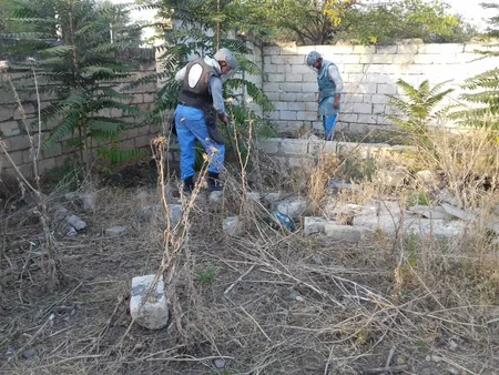 Ağdamda top mərmisi tapılıb