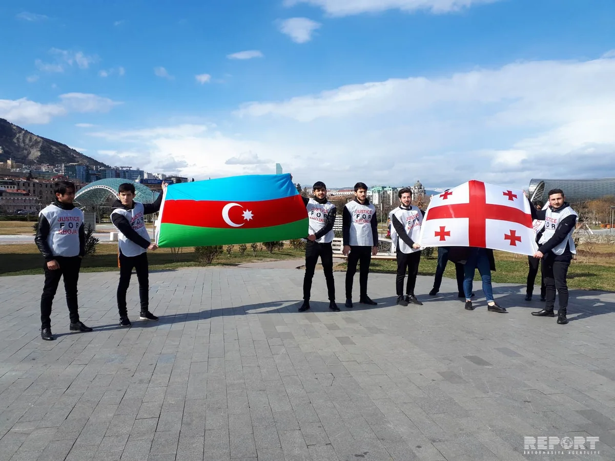 Azerbaijani youth hold information campaign on Khojaly genocide in Tbilisi - VIDEO
