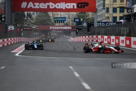 Oliver Bearmanın qalib gəldiyi “Formula 2” yarışından FOTOREPORTAJ