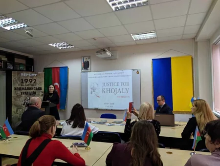 Kiyev Universitetində Xocalı faciəsinə həsr olunmuş tədbir keçirilib