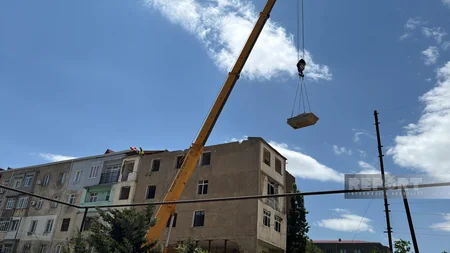 Sumqayıtda iki nəfərin öldüyü partlayış baş verən binanın söküntüsünə başlanılıb