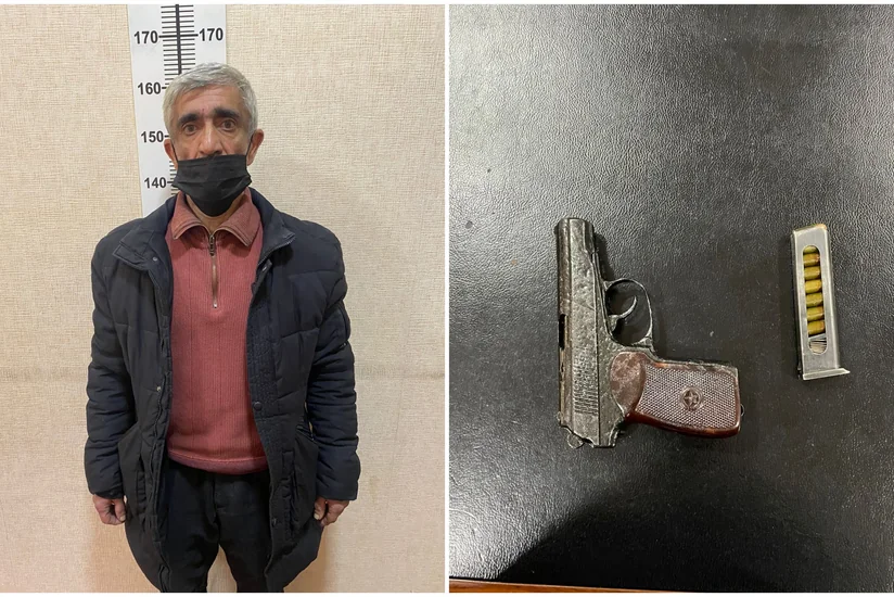 Bakıda tapança satmaq istəyən şəxs saxlanılıb