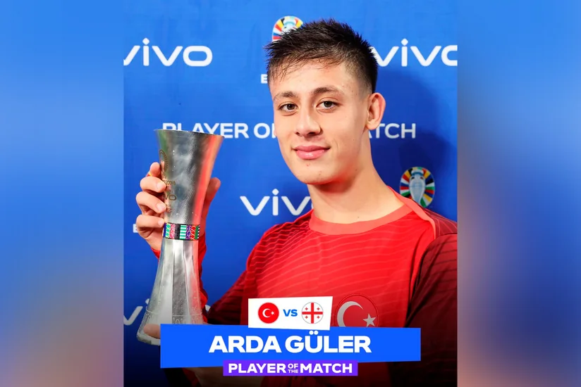 AVRO-2024: Arda Gülər Türkiyə - Gürcüstan matçının ən yaxşı futbolçusu seçilib