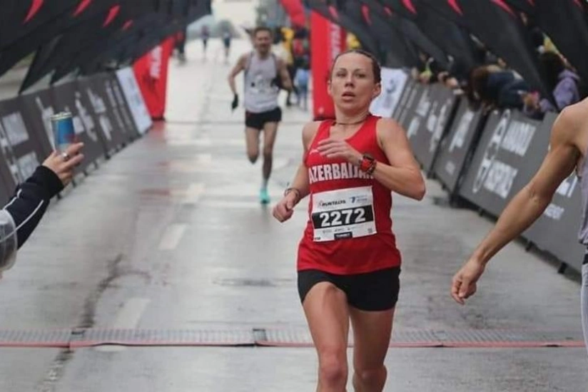 Azerbaijani athlete sets country record at marathon in UAE