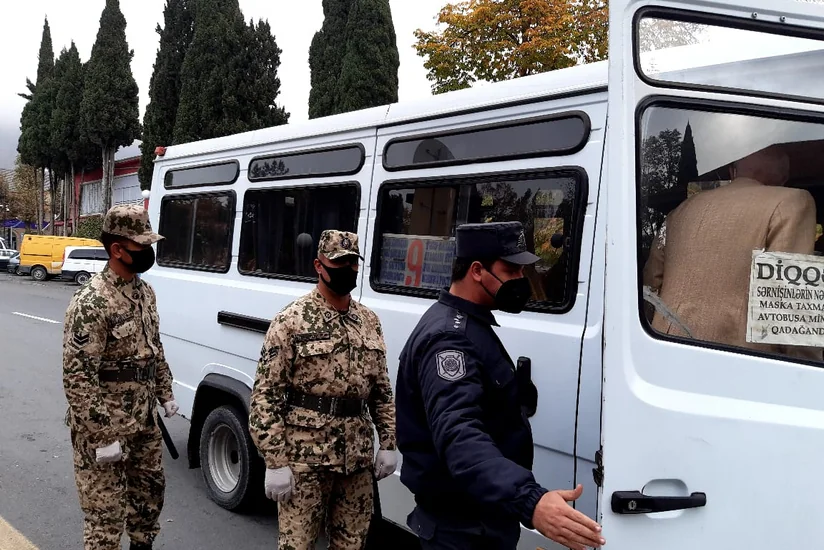 Polis Şəkidə karantin rejiminə nəzarət edir