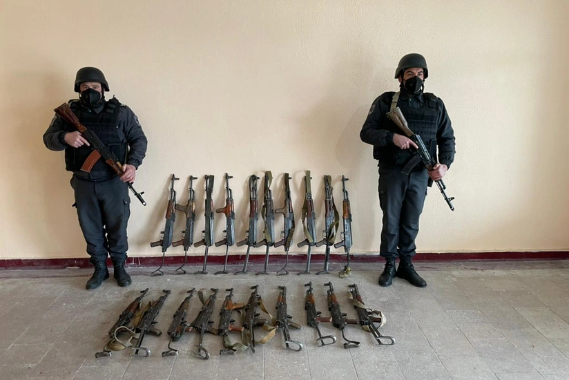 Weapons abandoned by Armenians found in Gubadli and Jabrayil