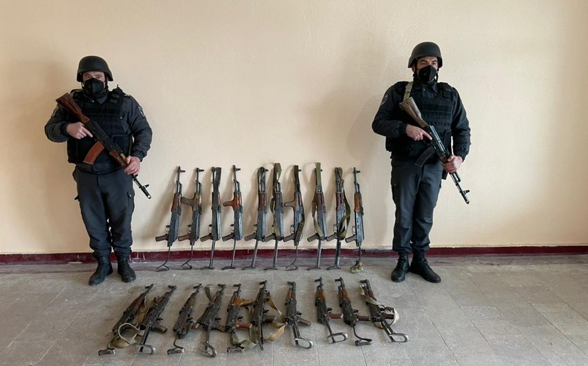 Weapons abandoned by Armenians found in Gubadli and Jabrayil