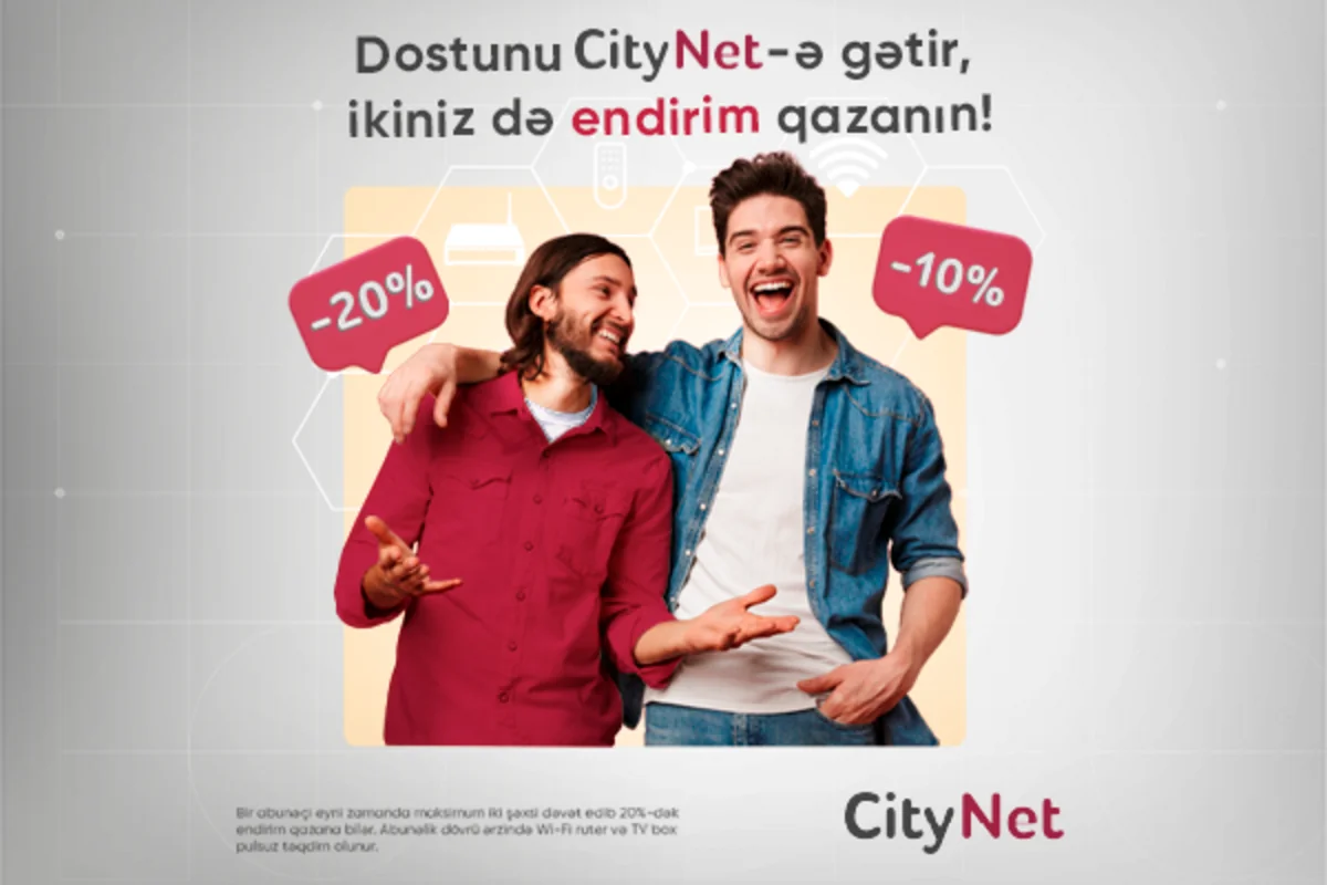 “CityNetdən 20%-ə qədər endirim