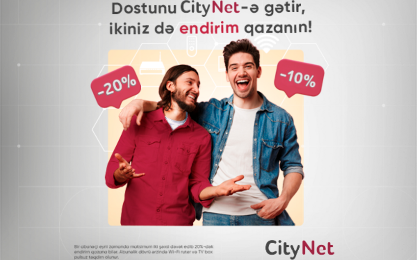 “CityNetdən 20%-ə qədər endirim