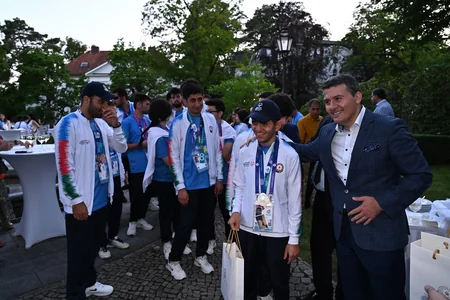 Berlində olimpiya oyunlarında iştirak edən Azərbaycan komandasının şərəfinə ziyafət verilib