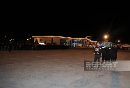 Yol qəzasında həlak olan polis serjantı Ələsgər Əsgərovun cənazəsi Naxçıvana gətirilib