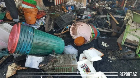 На рынке в Гейчае произошел пожар