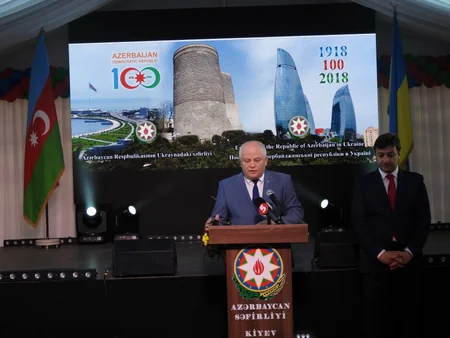 Azərbaycan Xalq Cümhuriyyətinin 100 illiyi münasibətilə Kiyevdə rəsmi qəbul keçirilib