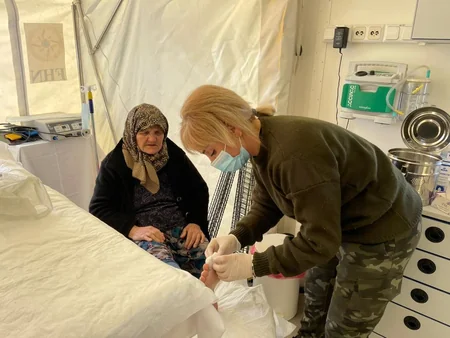 Medical services provided to 729 Turkish quake victims in Azerbaijani mobile hospitals