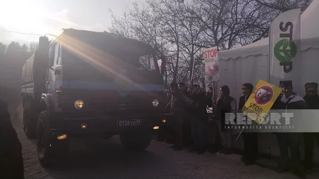 Laçından Xankəndi istiqamətində sülhməramlıların daha 4 avtomobili maneəsiz hərəkət edib