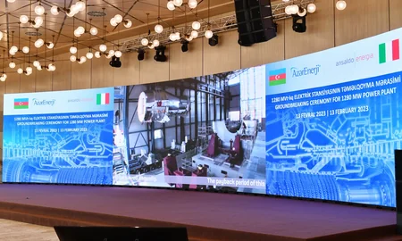 Groundbreaking ceremony held for 1,280-MW thermal power plant, largest in Azerbaijan's independence period - UPDATED