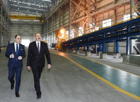 Sumqayıt Kimya Sənaye Parkında əlvan metallar və ferroərintilər zavodunun açılışı olub