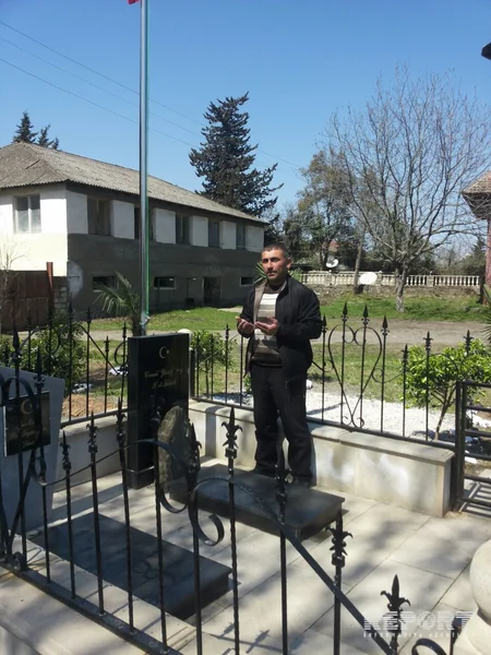 Astarada türk zabitinin məzarına xatirə lövhəsi qoyulub - FOTO