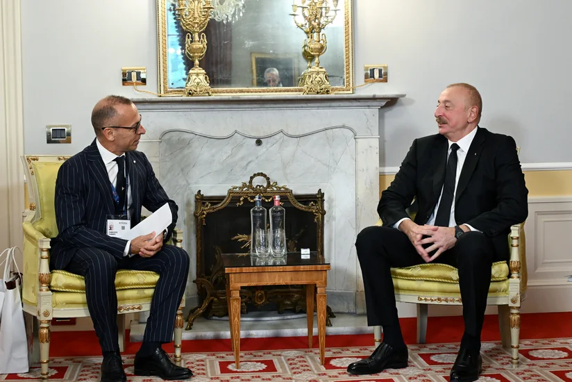 Ильхам Алиев встретился с главным исполнительным директором итальянской компании Ansaldo Energia