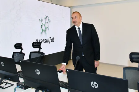 Prezident Sumqayıt Kimya Sənaye Parkında açılış və təməlqoyma mərasimlərində iştirak edib