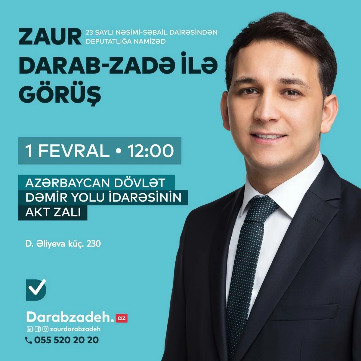 Zaur Darabzadə gənclərlə görüş keçirəcək - VİDEO