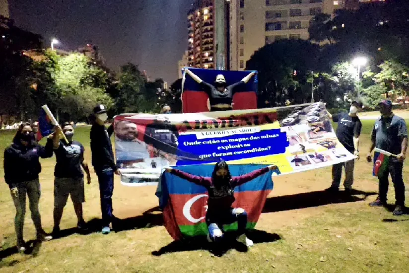 San Paolo şəhərində Ermənistana qarşı etiraz aksiyası keçirilib