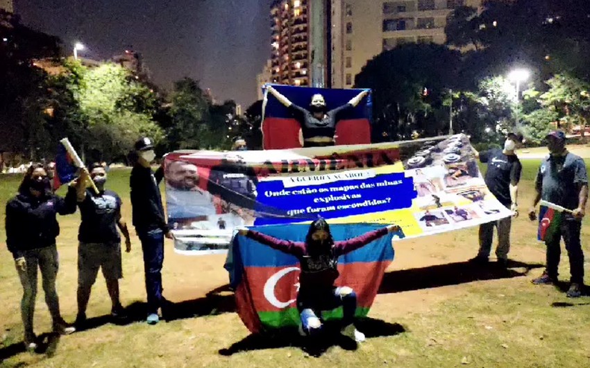 San Paolo şəhərində Ermənistana qarşı etiraz aksiyası keçirilib