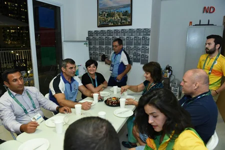 ​Rio-de-Janeyronun Atletlər kəndində cüdoçularımız Rüstəm Orucov və Orxan Səfərovun mükafatlandırılma mərasimi keçirilib - FOTO
