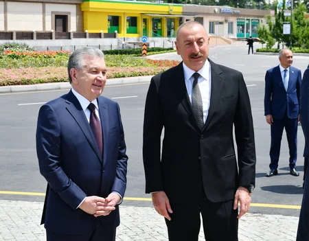 Ilham Aliyev, Shavkat Mirziyoyev attend opening of Heydar Aliyev Square in Tashkent