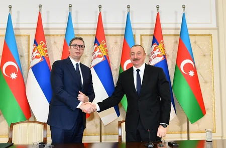 Azerbaijani and Serbian Presidents make press statements