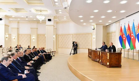 Azerbaijani and Serbian Presidents make press statements